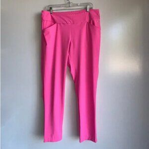 Lilly Pulitzer Luxletic Pull-On UPF Corso Golf Pants Size 14 ~ Pink